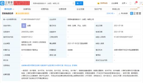 網易有道在合肥成立新公司，注冊資本2000萬元，聚焦信息系統集成服務